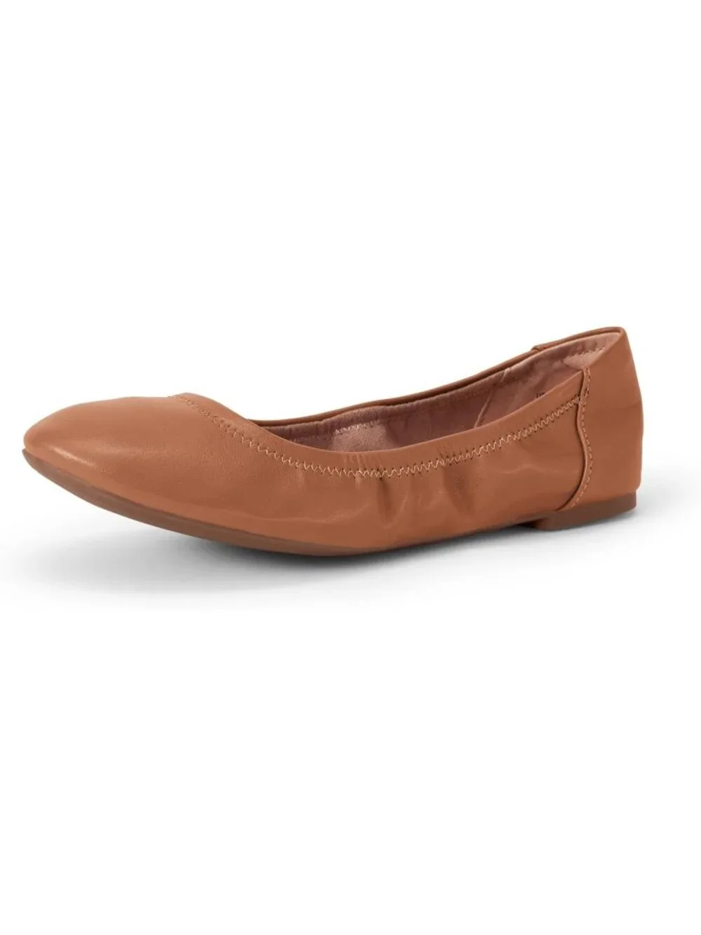Amazon Essentials Women's Camel Synthetic Comfortable Slip On Casual Ballet Flat
